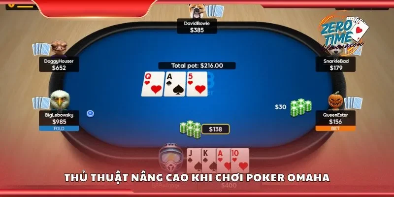 Thủ thuật nâng cao khi chơi poker omaha