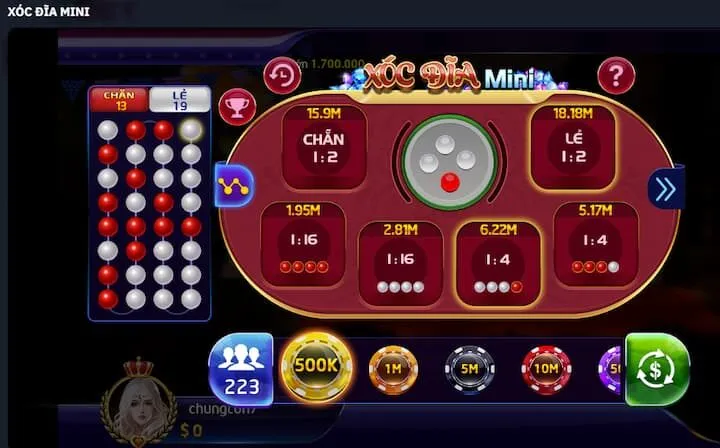 Bỏ túi chiến thuật thông minh đặt đâu thắng đó trong Xóc Đĩa Mini